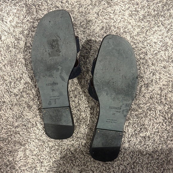 Hermes Black and Brown Sandals - Picture 2 of 4